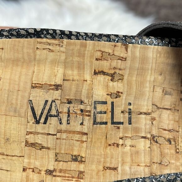 VANELi | Black Kallita Leather Sandal Slide On, Size 8N, Black Sparkly - Picture 4 of 7